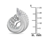 18K White Gold 1.72ct Diamond Swirled Shell Clip
