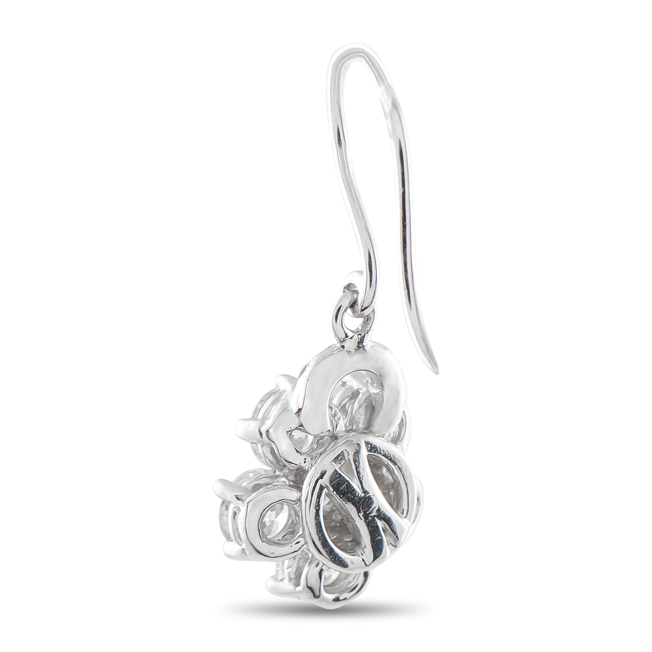 18K White Gold 2.40ct Diamond Earrings