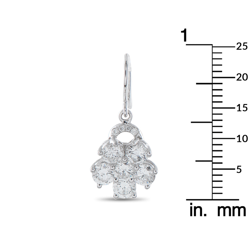 18K White Gold 2.40ct Diamond Earrings