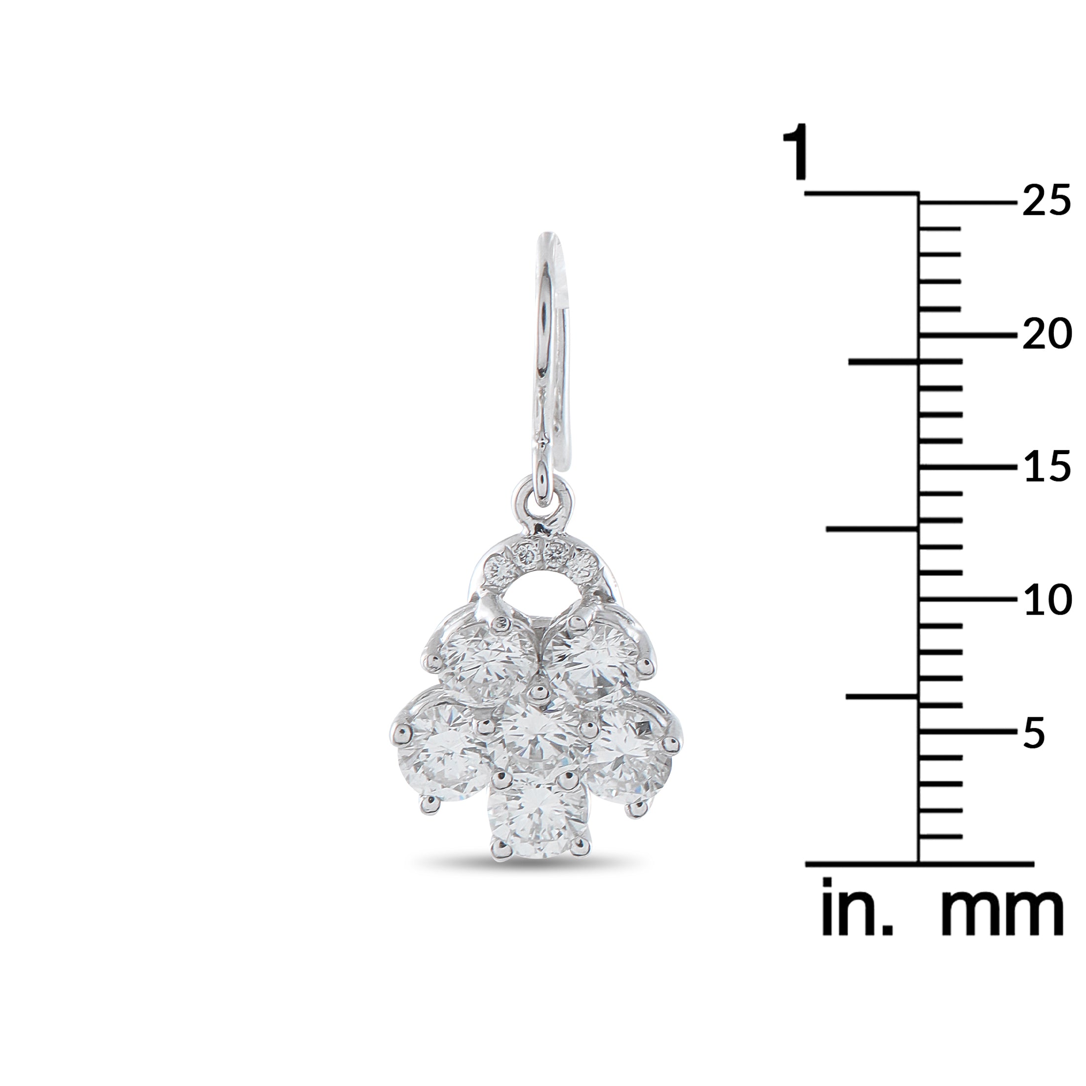 18K White Gold 2.40ct Diamond Earrings