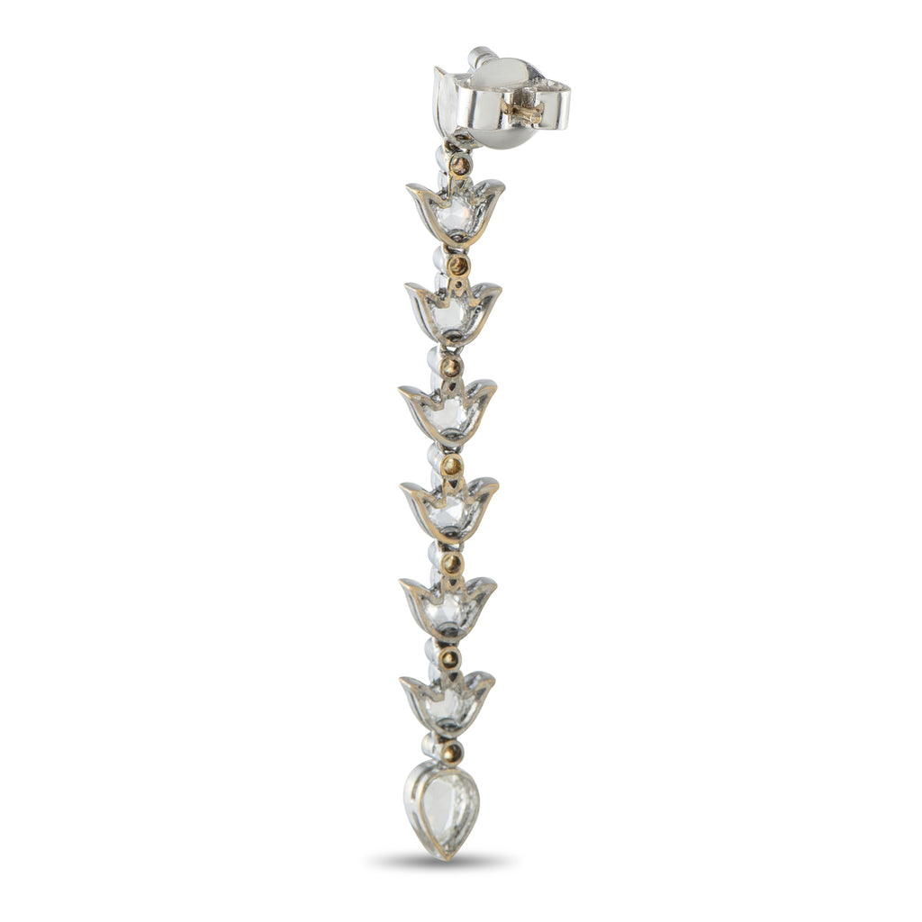 18K White Gold 4.40ct Diamond Earrings
