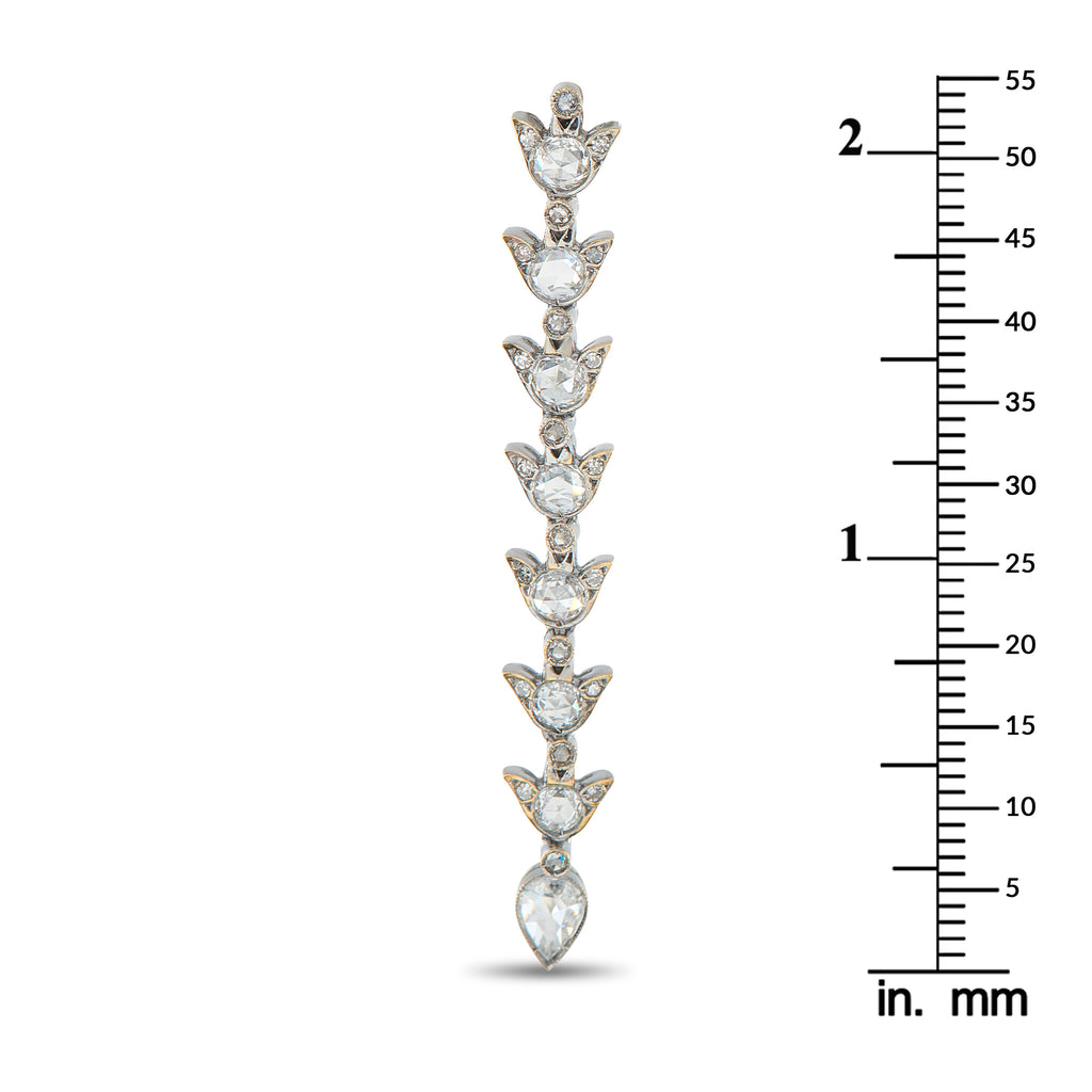 18K White Gold 4.40ct Diamond Earrings