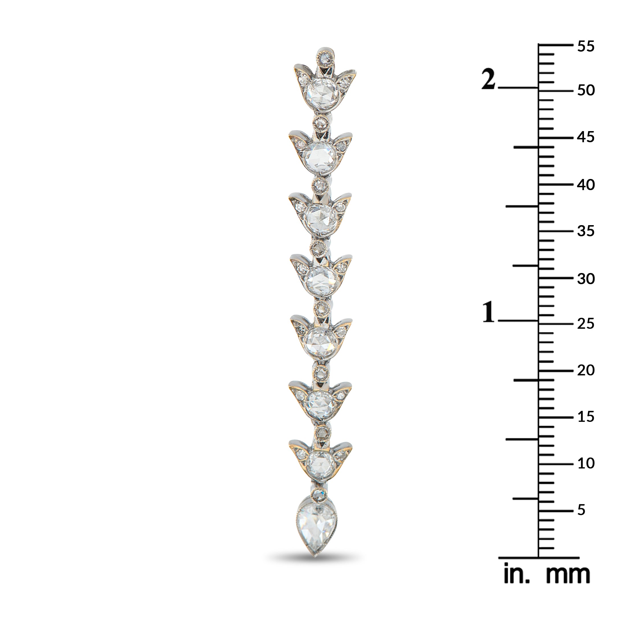 18K White Gold 4.40ct Diamond Earrings