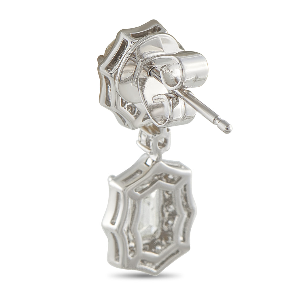 18K White Gold 3.91ct Diamond Earrings