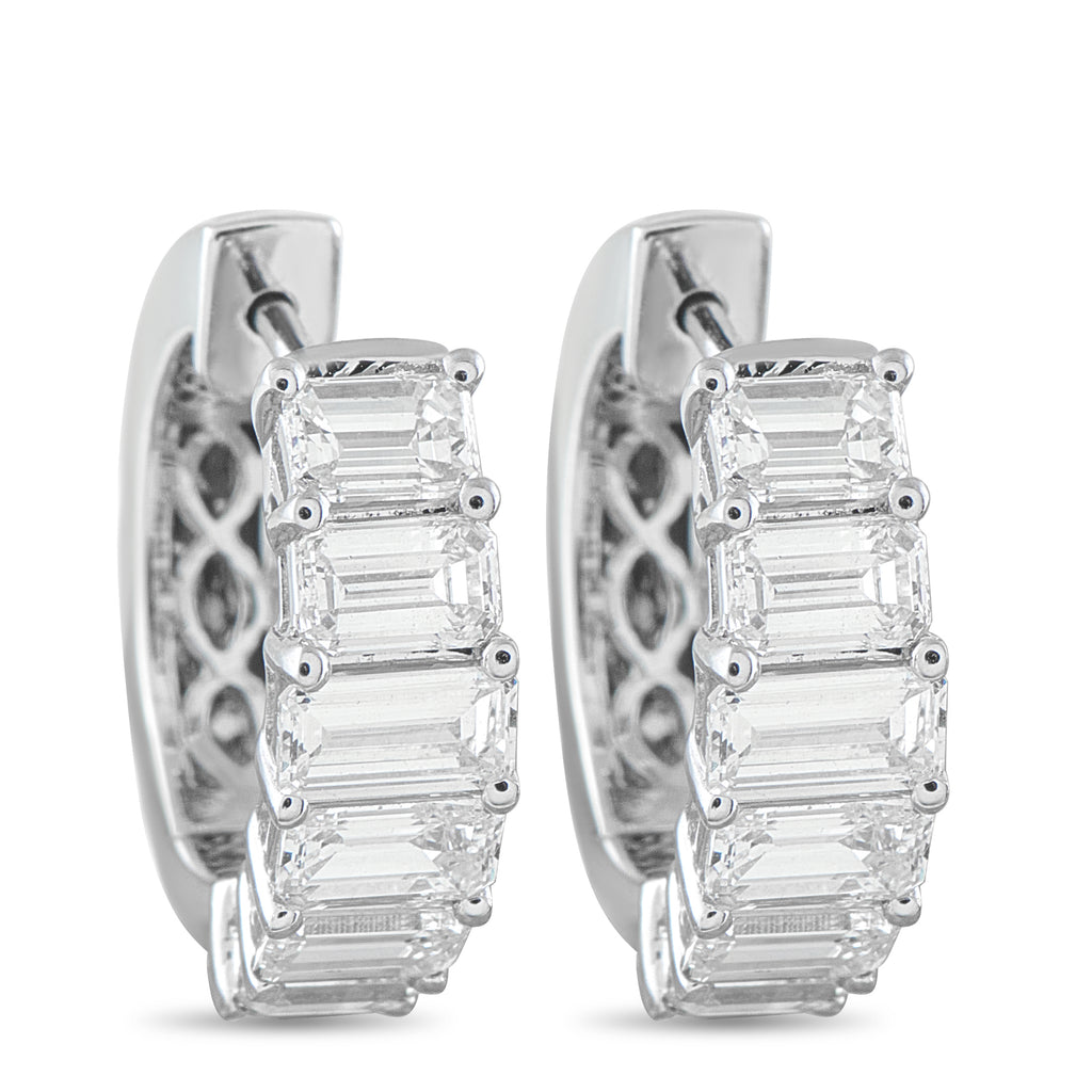 18K White Gold 1.85ct Diamond Earrings