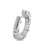 18K White Gold 3.80ct Diamond Hoop Earrings
