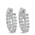 18K White Gold 2.10ct Diamond Hoop Earrings