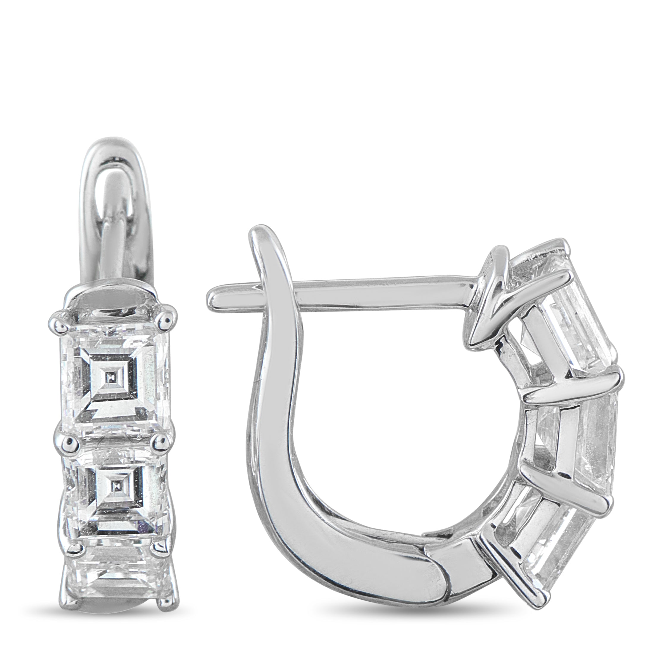 18K White Gold 1.85ct Diamond Earrings
