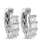 18K White Gold 3.05ct Diamond Earrings