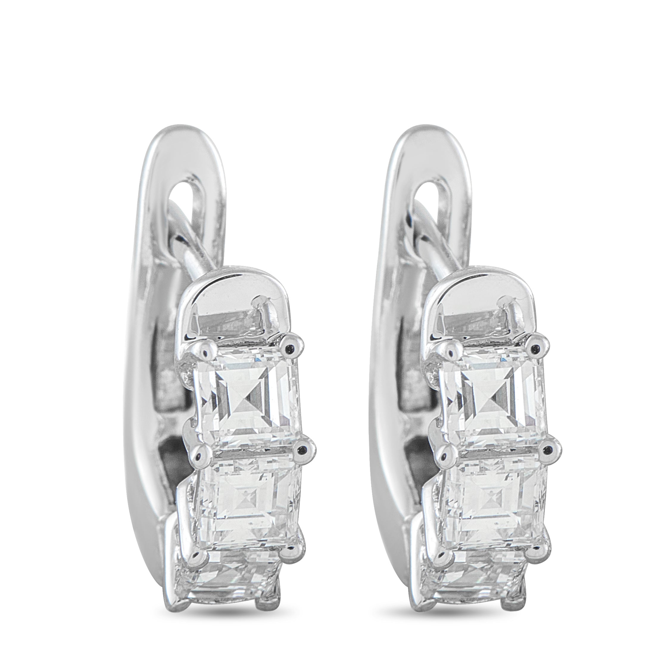 18K White Gold 1.10ct Diamond Earrings