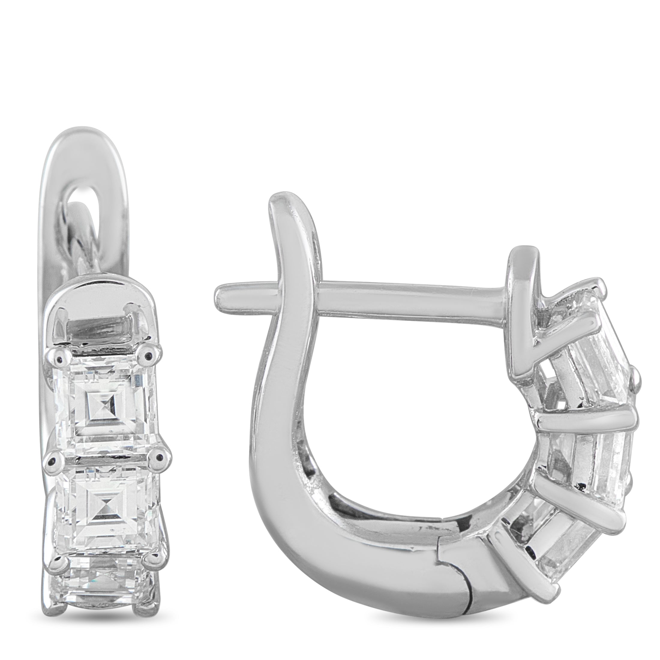 18K White Gold 1.10ct Diamond Earrings