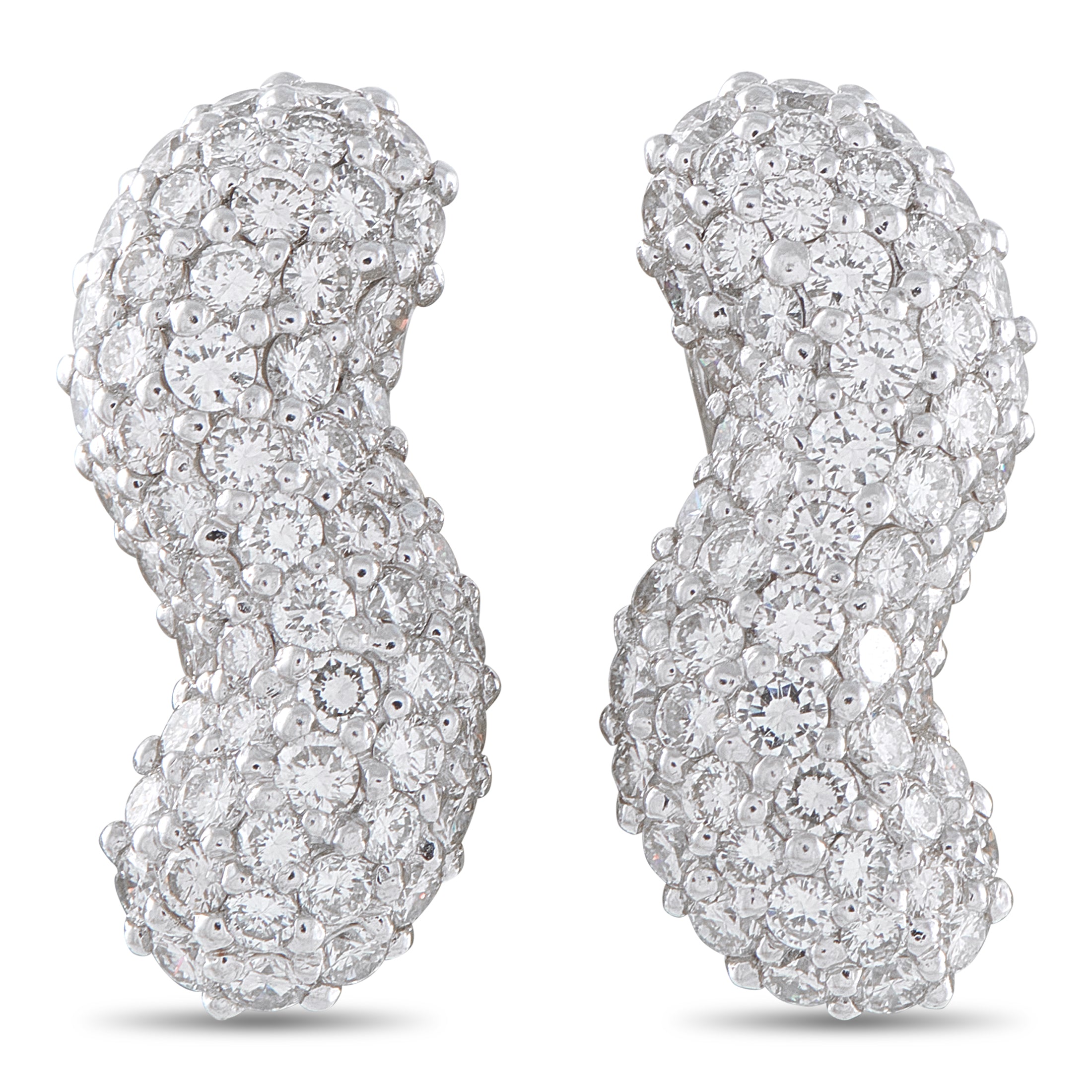18K White Gold 5.30ct Diamond Earrings