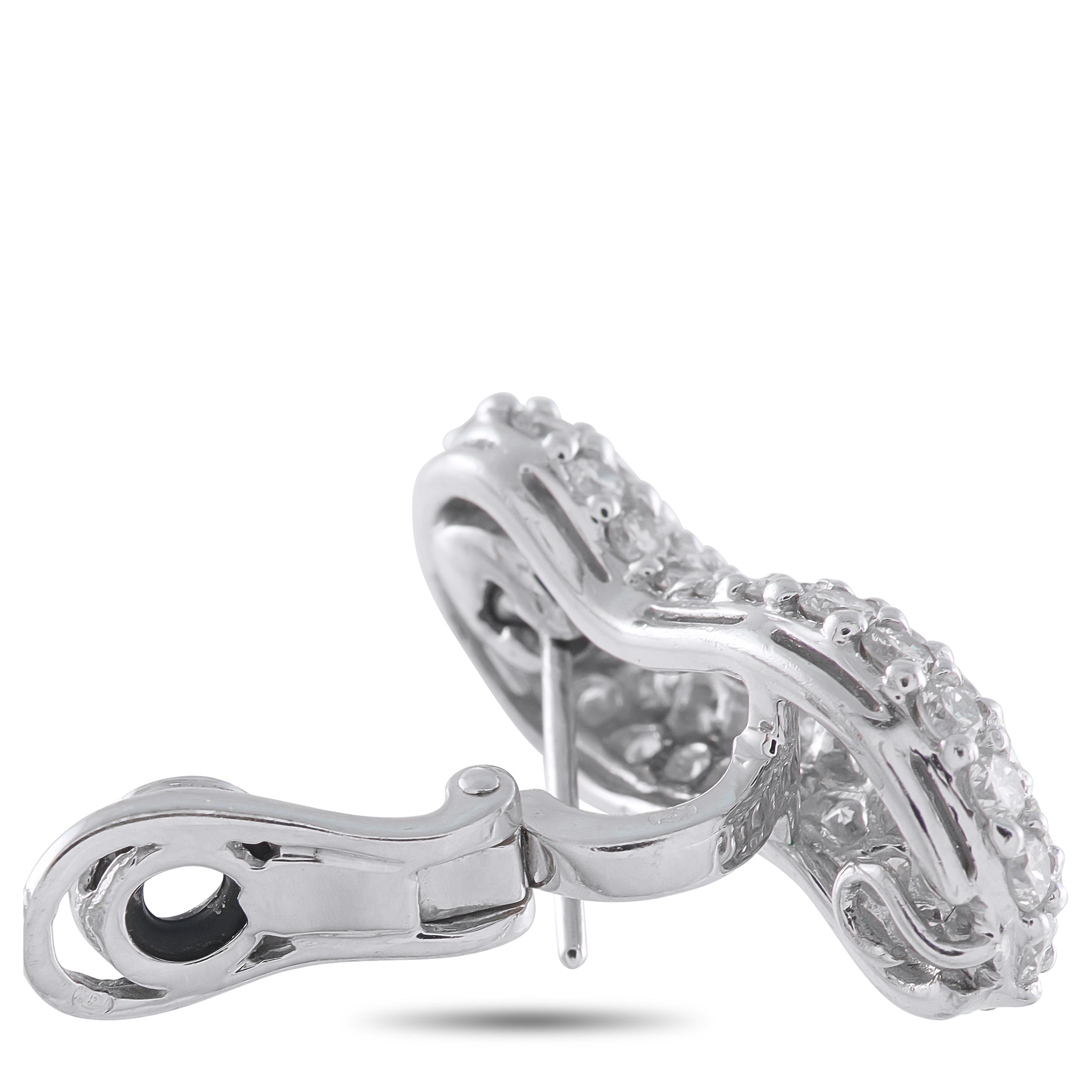 18K White Gold 5.30ct Diamond Earrings