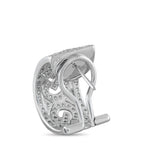 18K White Gold 1.65ct Diamond Open-Work Earrings