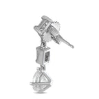 18K White Gold 3.25ct Diamond Drop Earrings