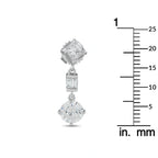 18K White Gold 3.25ct Diamond Drop Earrings