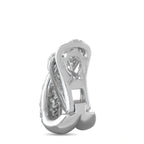 18K White Gold 3.33ct Diamond Crossover Earrings