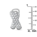 18K White Gold 3.33ct Diamond Crossover Earrings