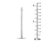18K White Gold 2.20ct Diamond Hoop Earrings