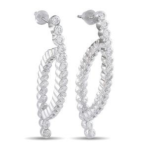 18K White Gold 4.80ct Diamond Earrings