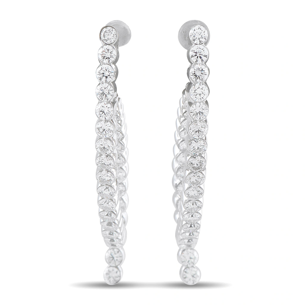 18K White Gold 4.80ct Diamond Earrings