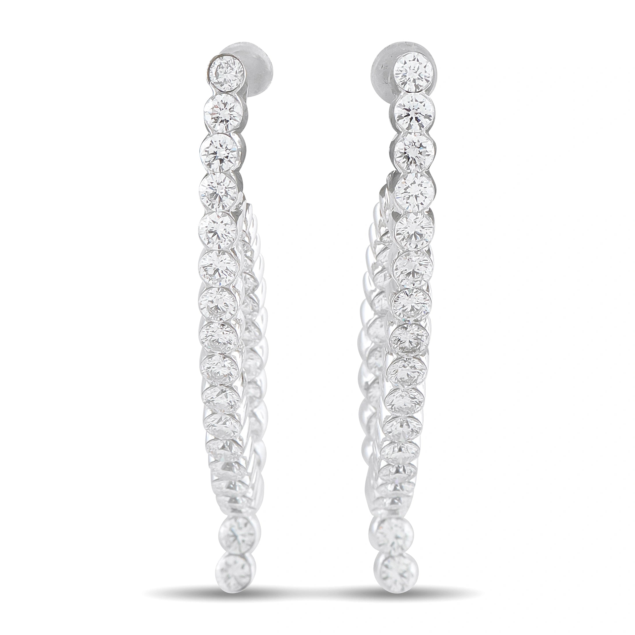 18K White Gold 4.80ct Diamond Earrings