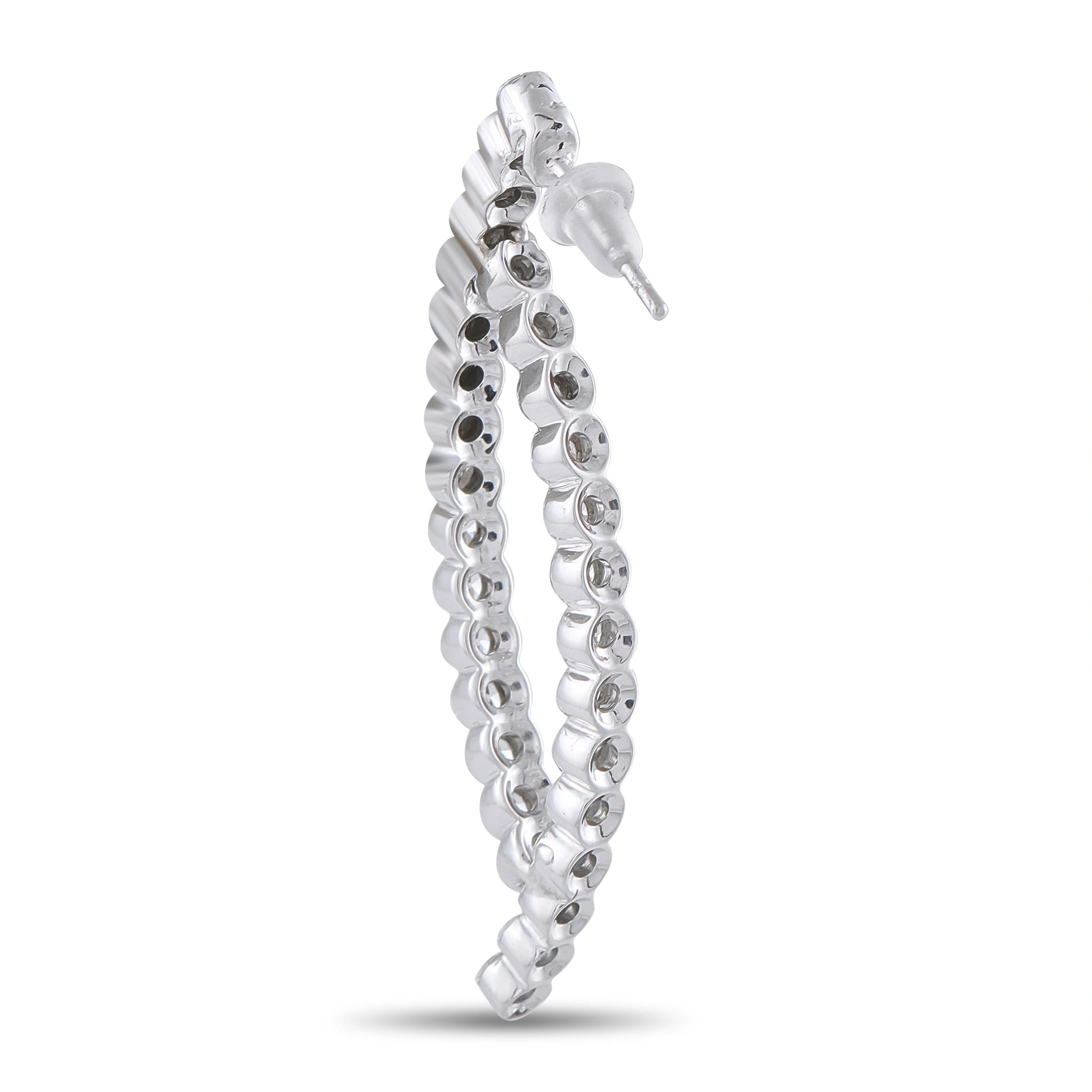 18K White Gold 4.80ct Diamond Earrings