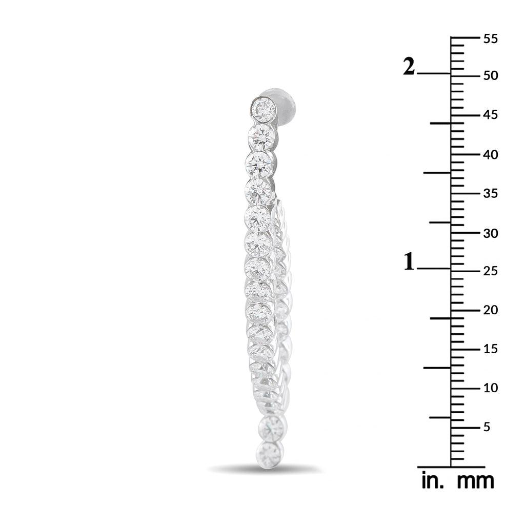 18K White Gold 4.80ct Diamond Earrings
