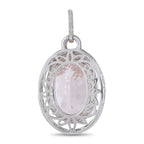 18K White Gold 0.50ct Diamond and Kunzite Pendant