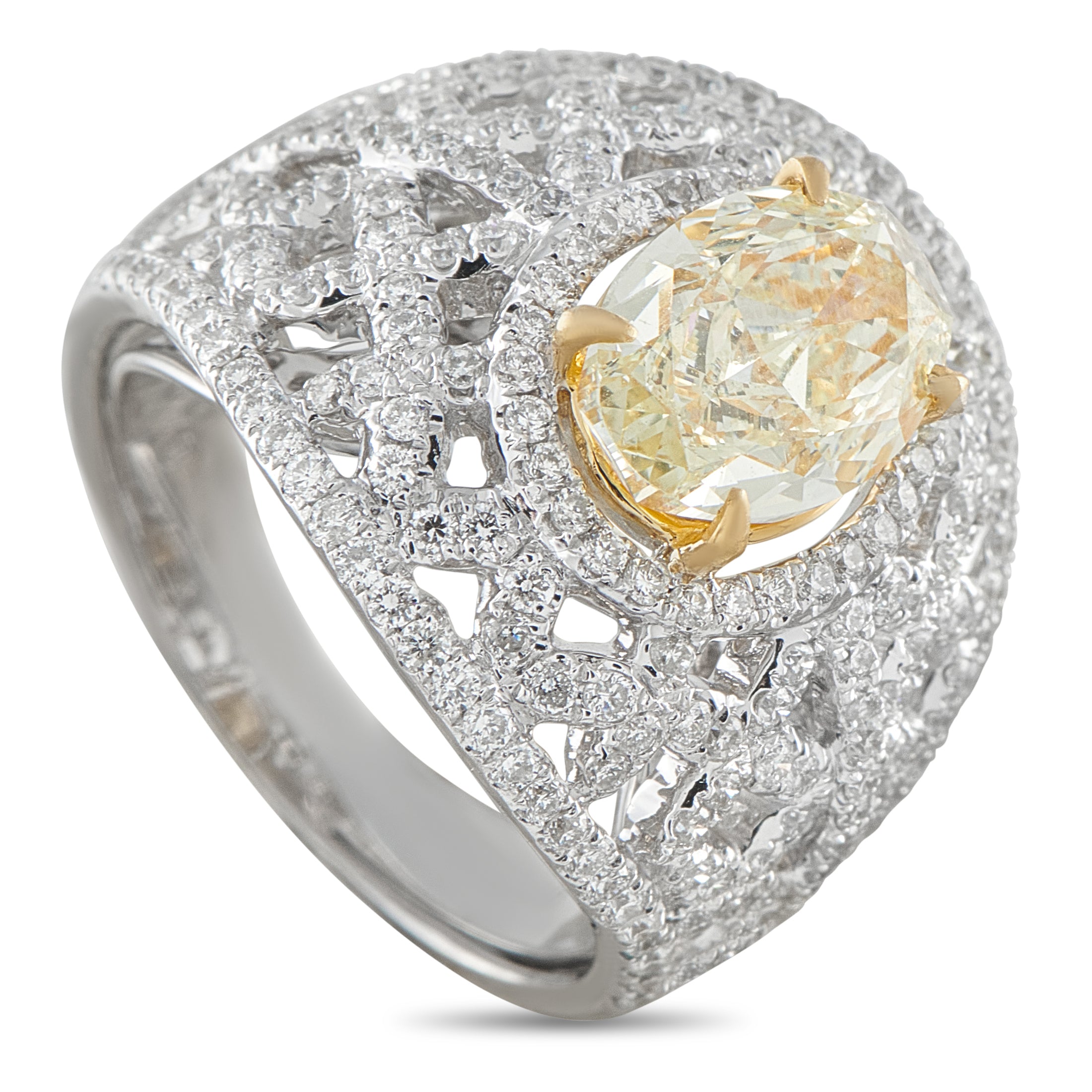 18K White Gold 3.25ct Diamond Ring