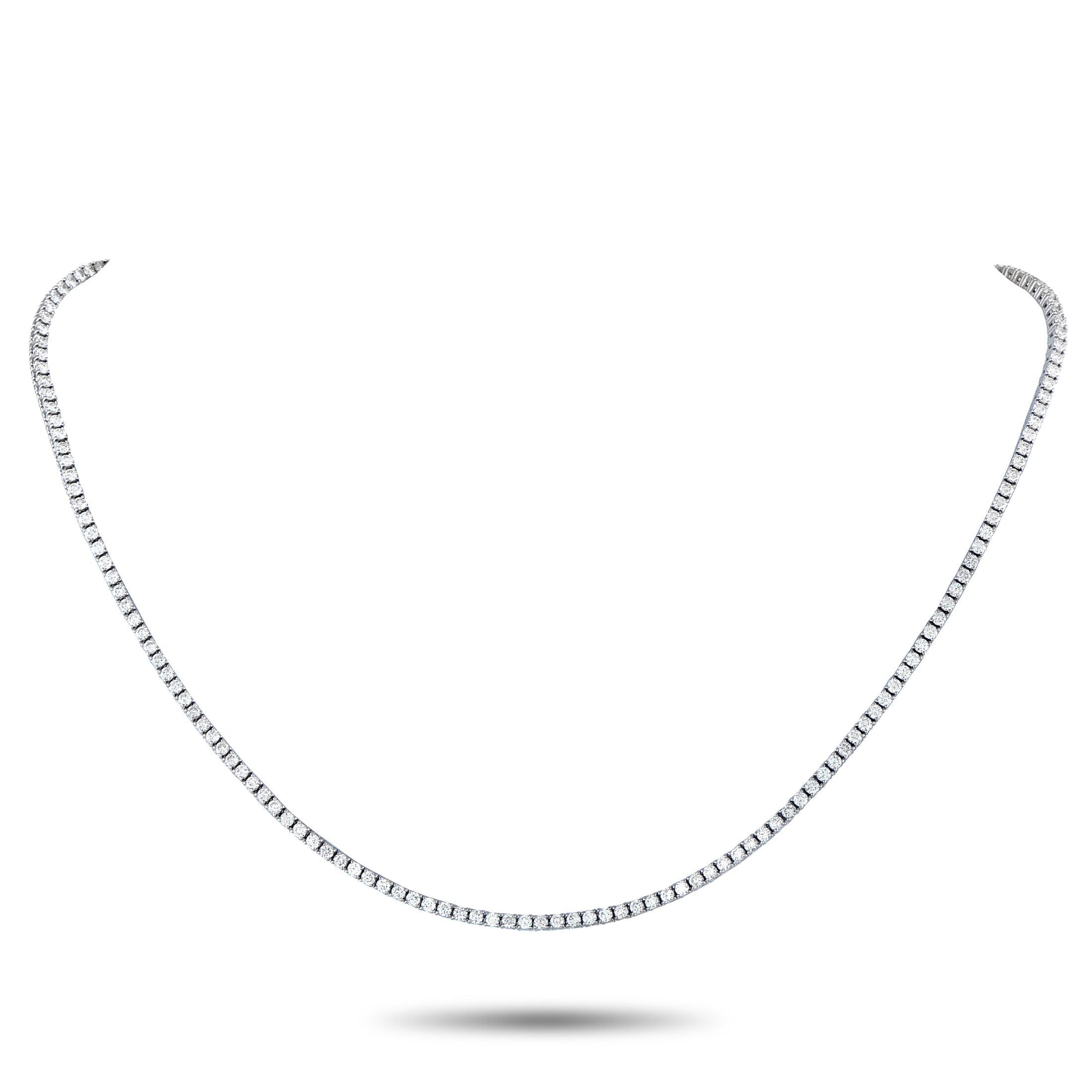 Exclusive 18K White Gold 5.39ct Diamond Tennis Necklace MF09-072225 – Undeniably elegant, this Exclusive  tennis necklace fea