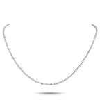 Exclusive 18K White Gold 5.39ct Diamond Tennis Necklace – Undeniably elegant, this Exclusive  tennis necklace features 5