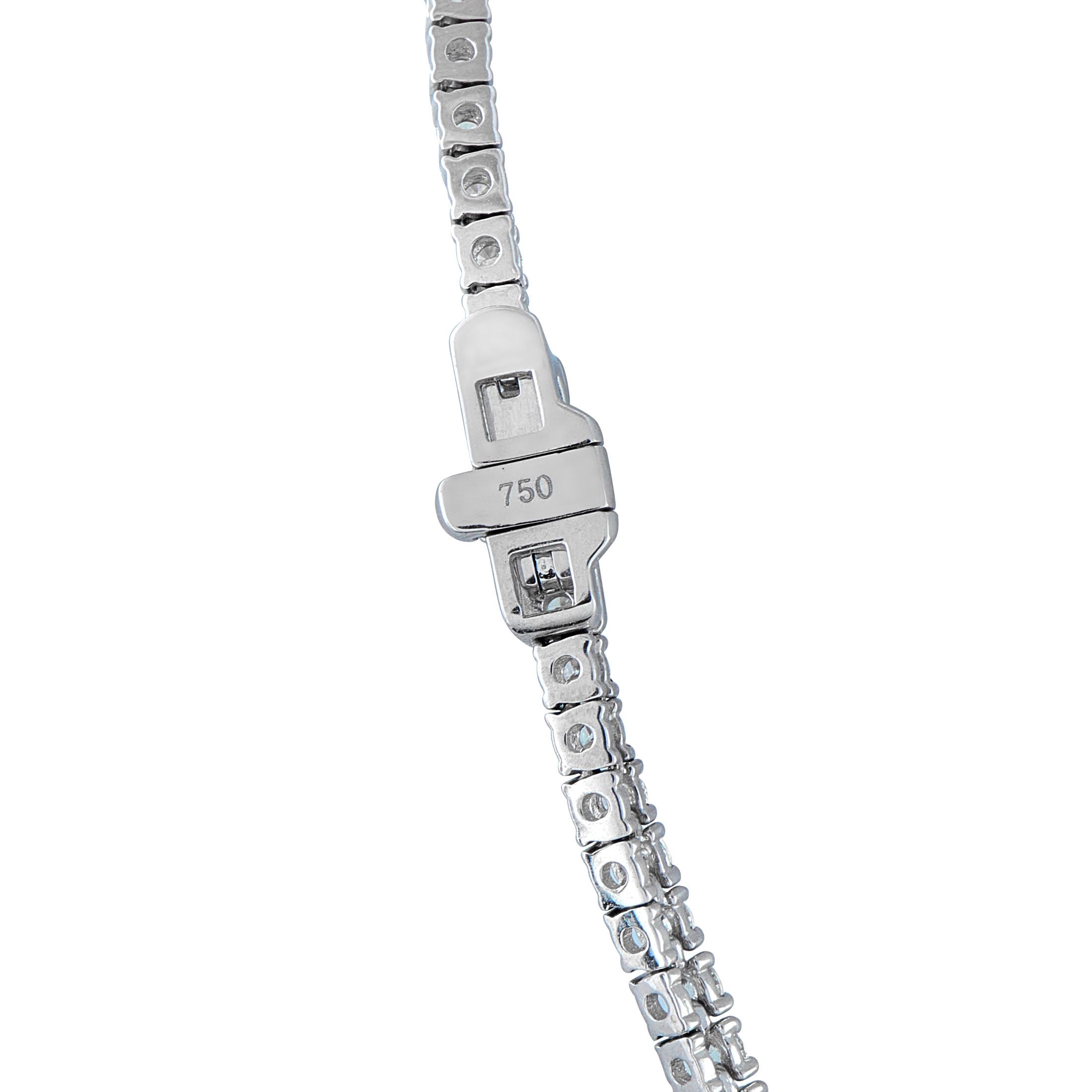 Exclusive 18K White Gold 5.39ct Diamond Tennis Necklace