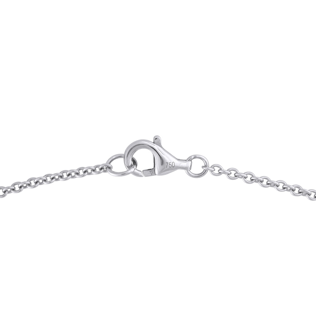 18K White Gold 3.81ct Diamond Heart Necklace