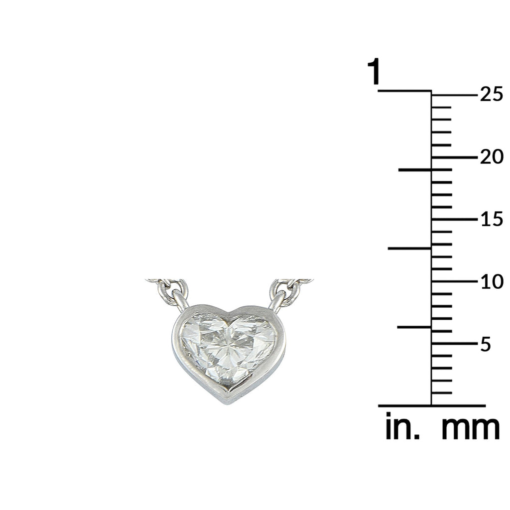 Exclusive 18K White Gold 3.81ct Diamond Heart Necklace