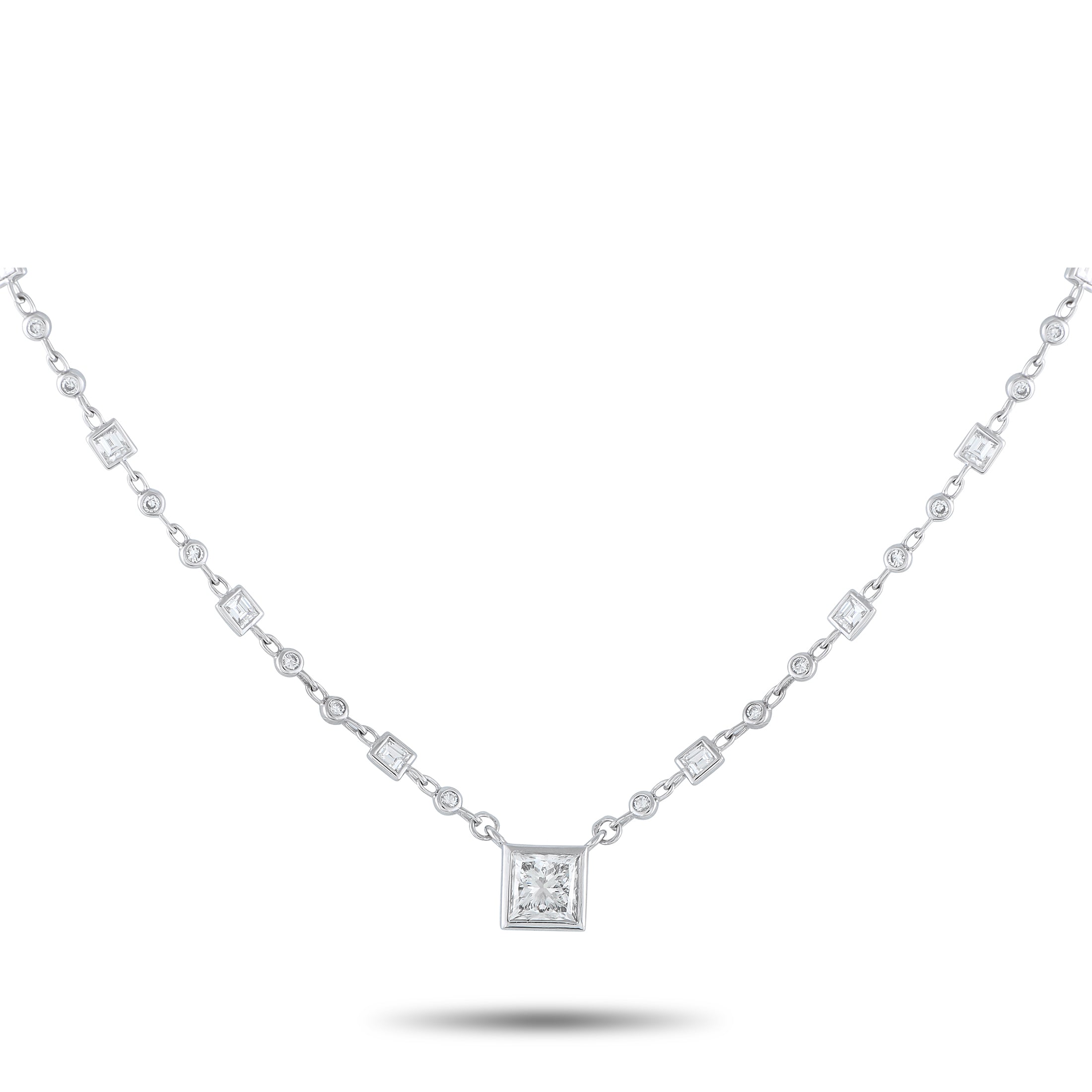 Exclusive 18K White Gold 4.53ct Diamond Necklace – From the soft glow of morning to the glamour of night, this Exclusive  dia