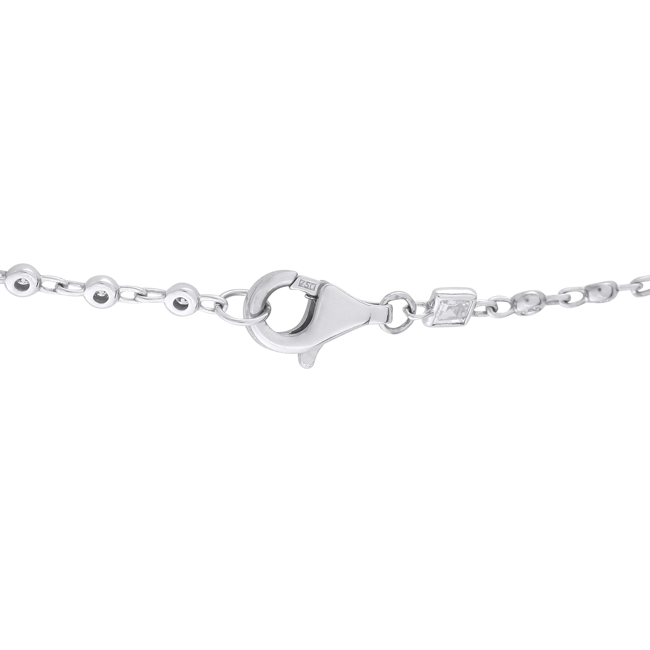 Exclusive 18K White Gold 4.53ct Diamond Necklace