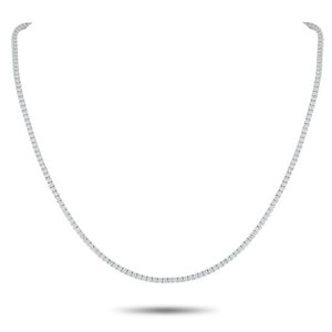 18K White Gold 5.78ct Diamond Tennis Necklace