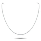 Exclusive 18K White Gold 5.92ct Diamond Tennis Necklace – Add a subtle touch of luxury to any ensemble with this classic tenn