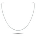 18K white gold diamond tennis necklace with continuous round stone row