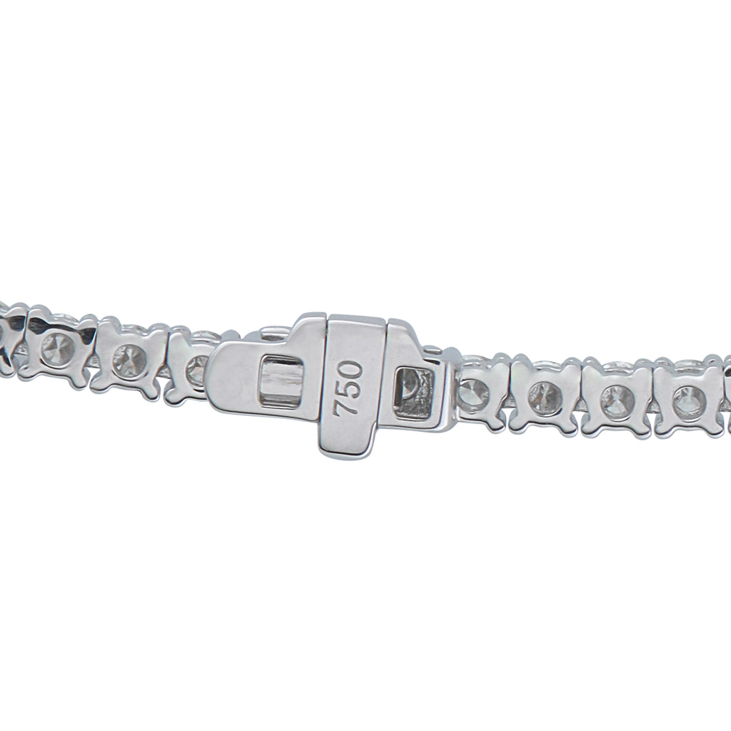 18K White Gold 5.92ct Diamond Tennis Necklace