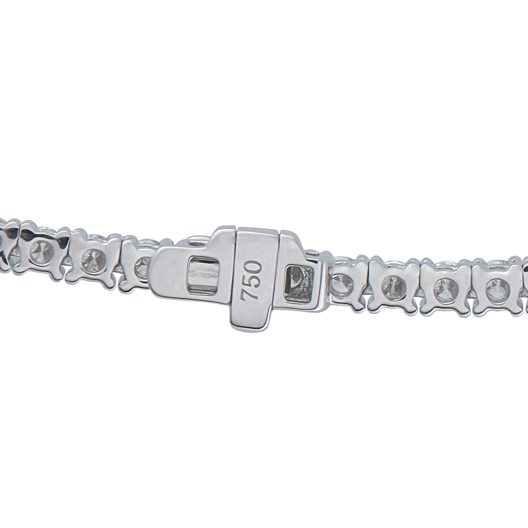 18K White Gold 5.92ct Diamond Tennis Necklace