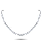 Exclusive 18K White Gold 17.50ct Diamond Necklace – This classically elegant necklace will never go out of style