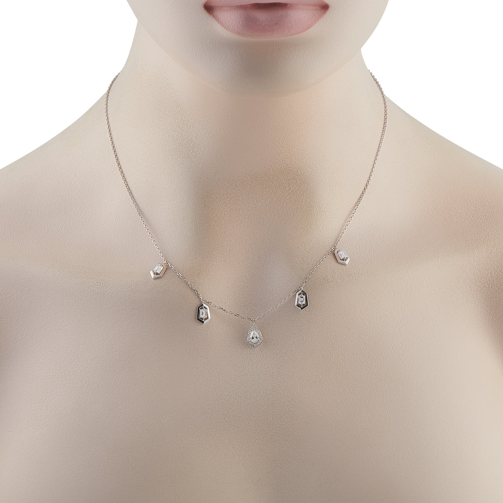 18K White Gold 1.37ct Diamond Necklace