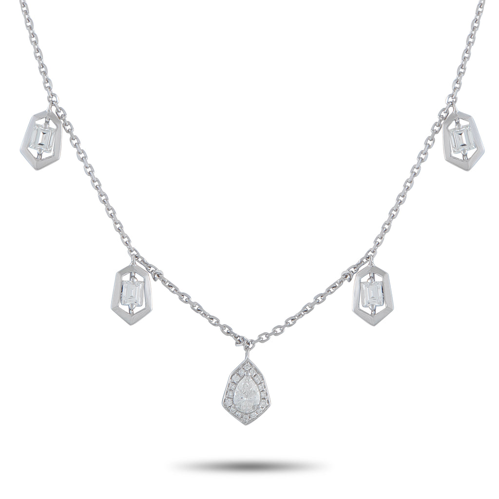18K White Gold 1.37ct Diamond Necklace