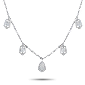 18K White Gold 1.37ct Diamond Necklace