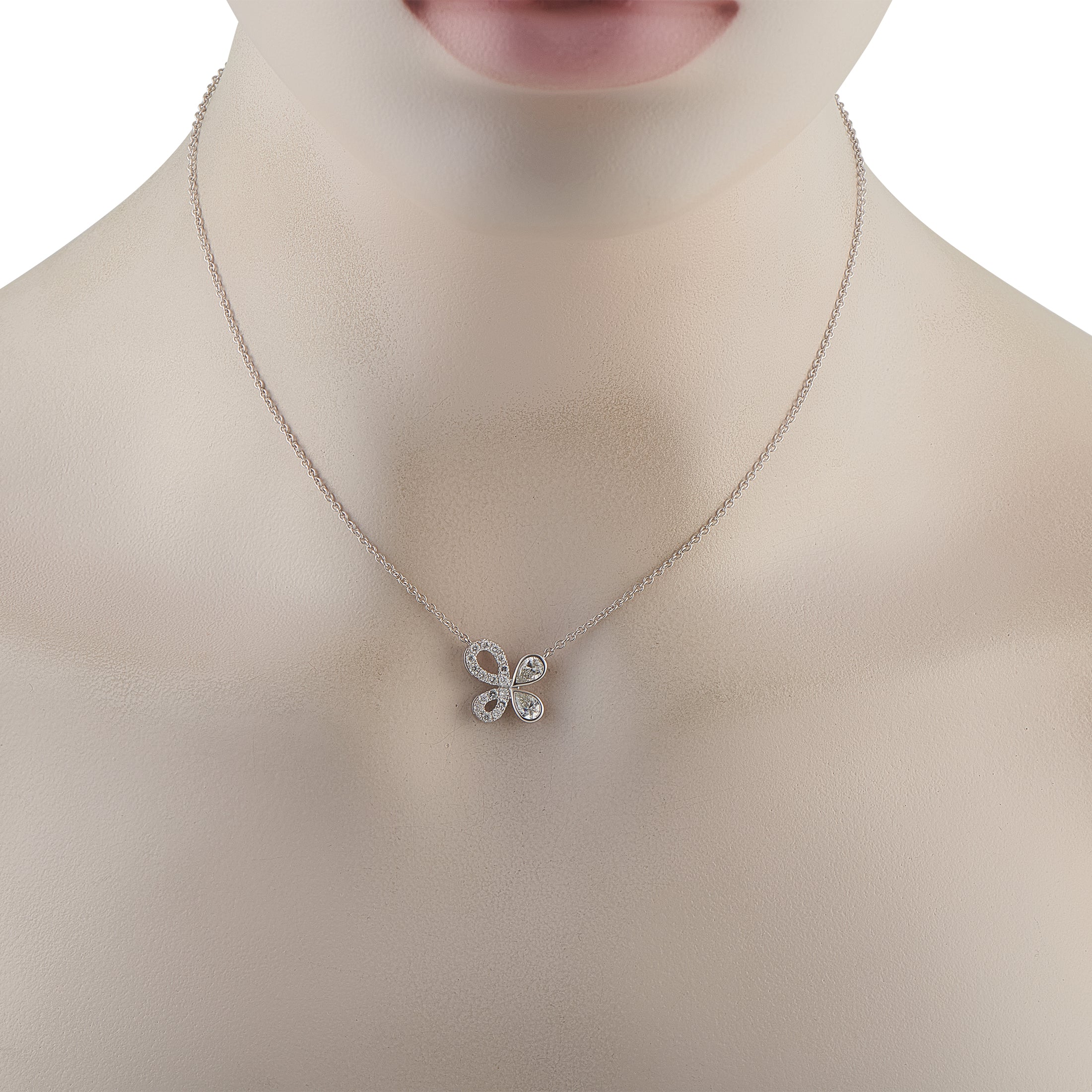 18K White Gold 0.95ct Diamond Pendant