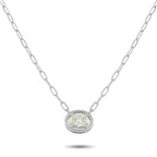 18K White Gold 0.93ct Diamond Solitaire Necklace