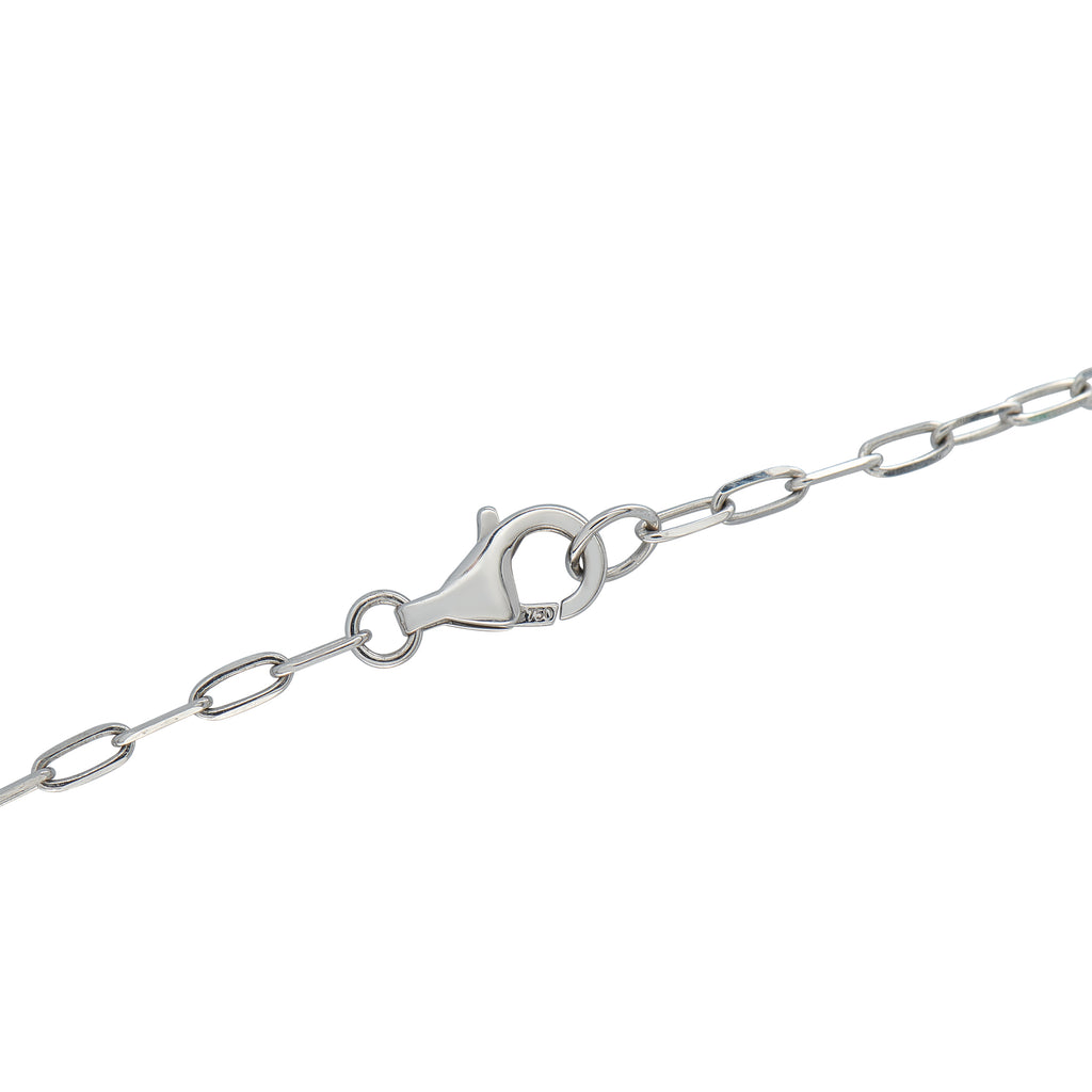 18K White Gold 0.93ct Diamond Solitaire Necklace