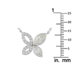 18K White Gold 1.62ct Diamond Butterfly Necklace